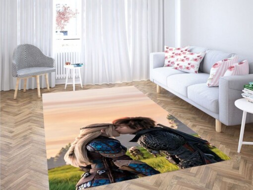 Hiccup And Astrid Wallapper Living Room Modern Carpet Rug