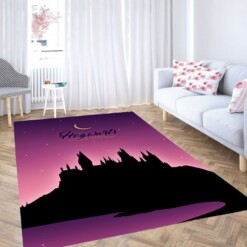 Hogwarts Silhouette Living Room Modern Carpet Rug