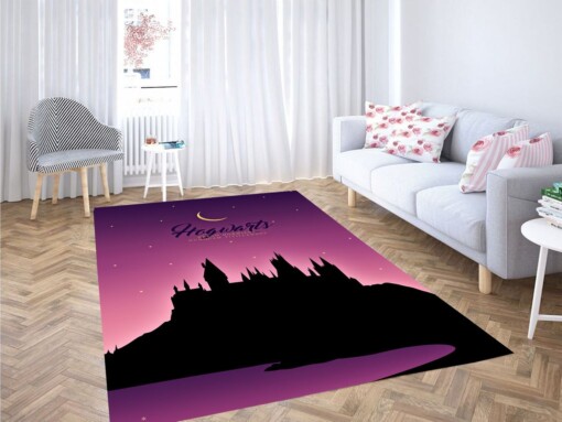 Hogwarts Silhouette Living Room Modern Carpet Rug