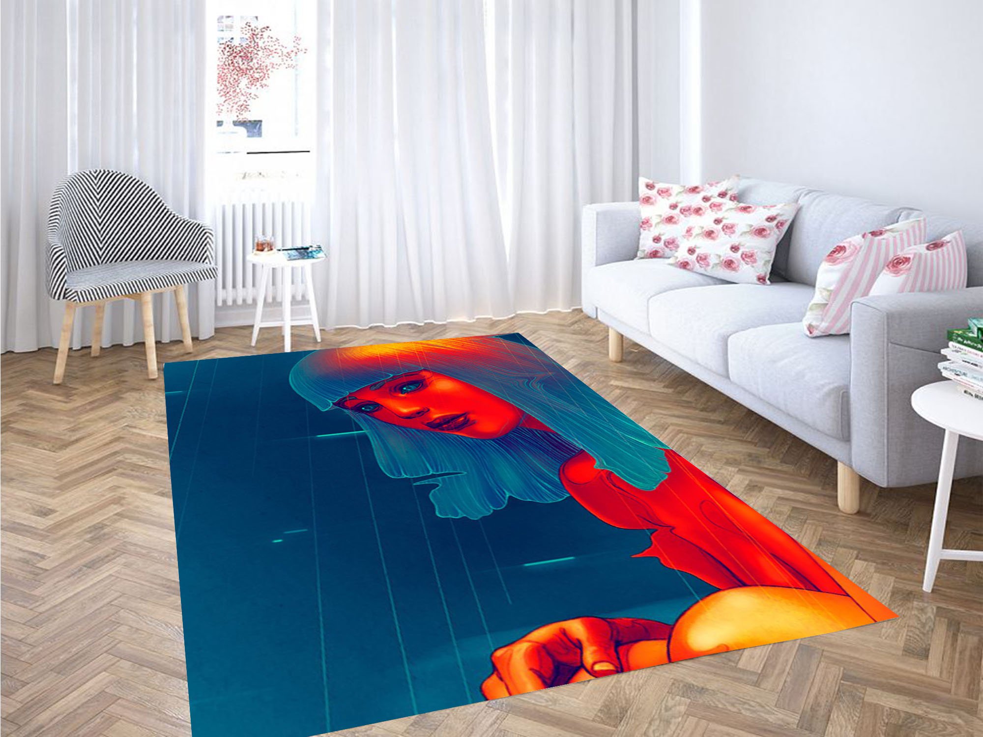 Hologram Girl Blade Runner Carpet Rug