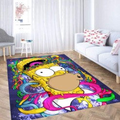 Homer Brain Melted Carpet Rug