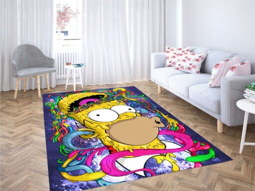 Homer Brain Melted Living Room Modern Carpet Rug