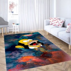Homer Simpson Living Room Modern Carpet Rug