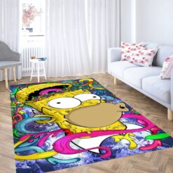 Homer Simpson Wallpaper Living Room Modern Carpet Rug