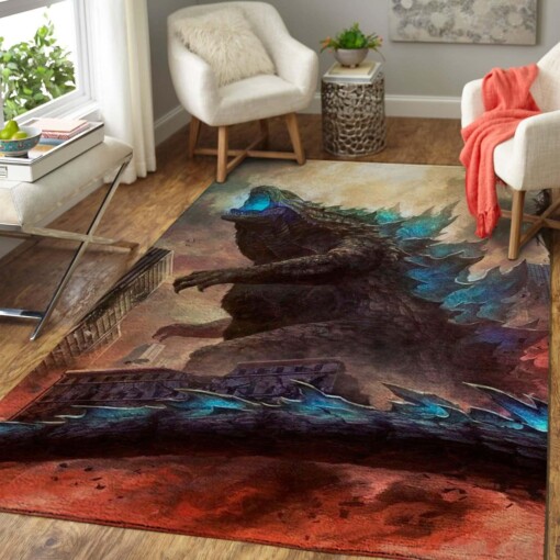 Horror Fans Godzilla Area Rug