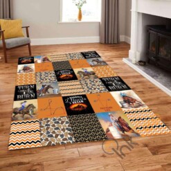 Horse Lavender Background Turn And Burn Riding Lover Gift Farm Gifts Living Room Bedroom Rug