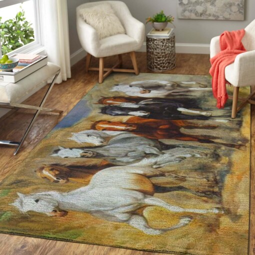 Horses Area Rug