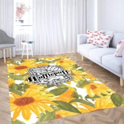 Hufflepuff Flower Carpet Rug