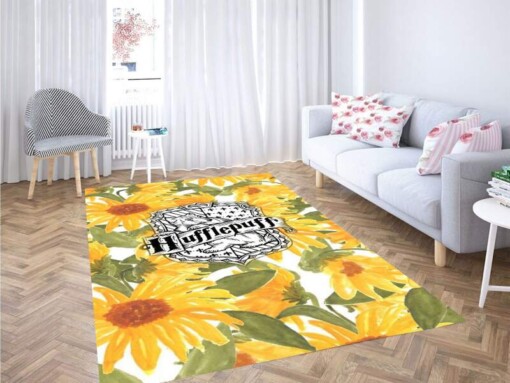 Hufflepuff Flower Carpet Rug