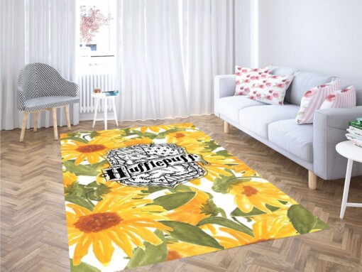 Hufflepuff Flower Living Room Modern Carpet Rug