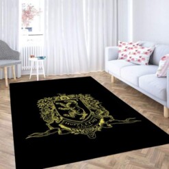 Hufflepuff Logo Outline Harry Potter Carpet Rug