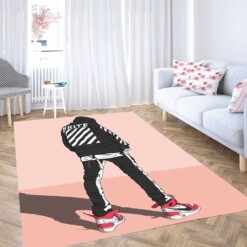 Hypebeast Pink Wallpaper Carpet Rug