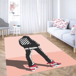 Hypebeast Pink Wallpaper Living Room Modern Carpet Rug