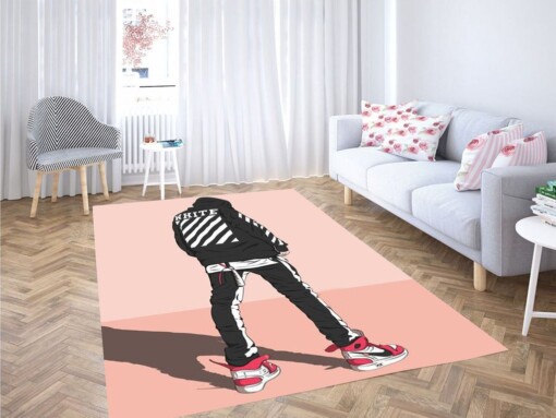 Hypebeast Pink Wallpaper Living Room Modern Carpet Rug