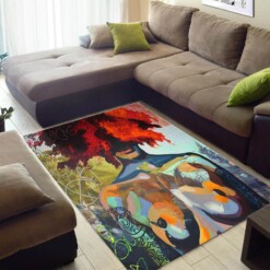 Inspired African American Pretty Afro Girl Carpet Living Room Rug