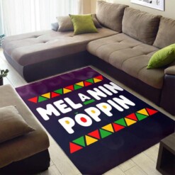 Inspired African Fancy American Art Afro Lady Melanin Poppin Large Carpet Home Rug