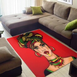 Inspired African Fancy Natural Hair Melanin Girl Style Floor Room Rug