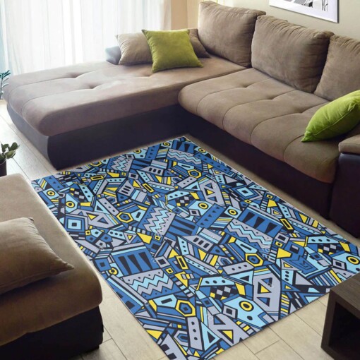 Inspired African Retro Seamless Pattern Large Themed Home Rug