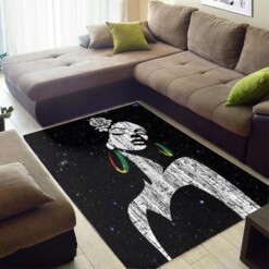 Inspired African Style Fancy Afrocentric Black Girl Themed Carpet House Rug