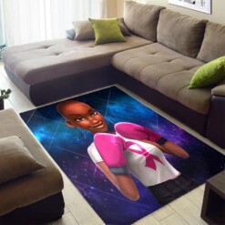 Inspired African Style Pretty American Black Art Melanin Afro Girl Floor Living Room Rug