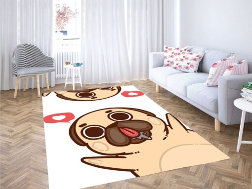Instagram Love Dog Living Room Modern Carpet Rug