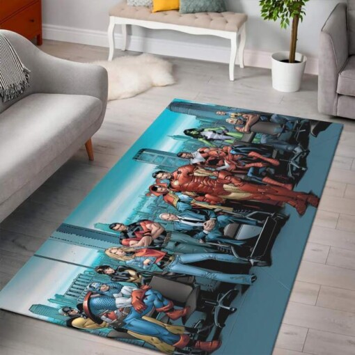 Iron Man And Characters Marvel Avengers Rug  Custom Size And Printing