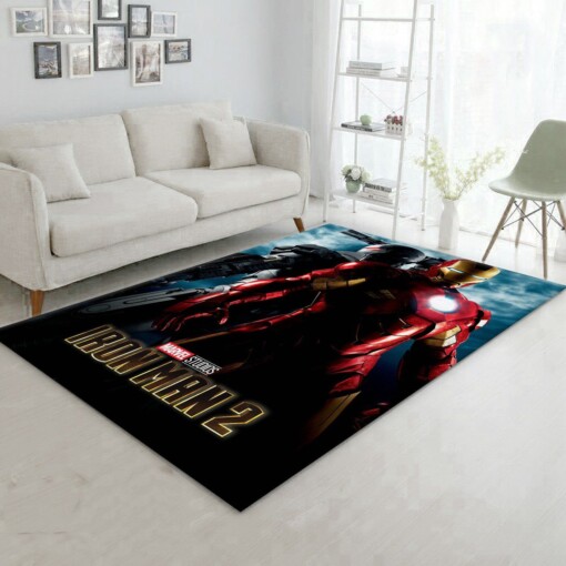 Iron Man Comic Rug  Custom Size And Printing