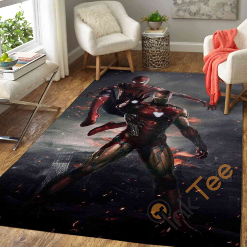 Iron Man Spider Man Area Rug