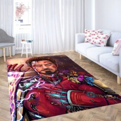 Ironman Wallpaper Living Room Modern Carpet Rug