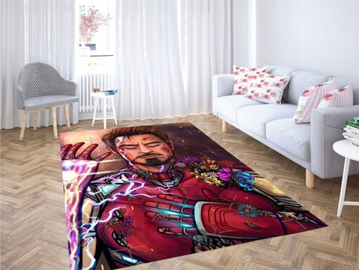 Ironman Wallpaper Living Room Modern Carpet Rug