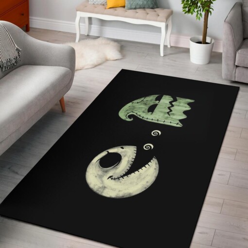 Jack Skeleton Pacman Area Rug