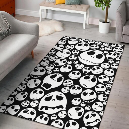 Jack Skellington Pattern Area Rug