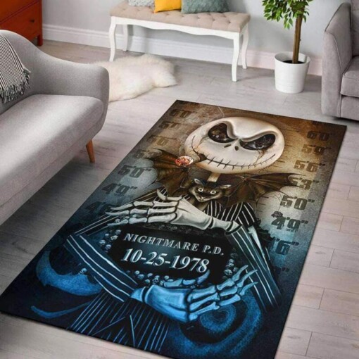 Jack Skellington The Nightmare Before Christmas Decorative Floor Rug