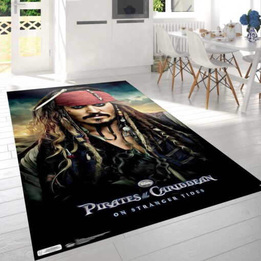 Jack Sparrow Pirates Of The Caribbean Rug  Custom Size And Printing