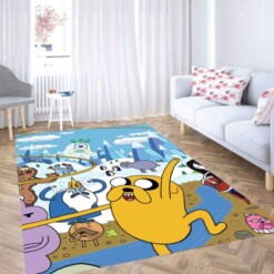 Jake And Another Character Adventure Time Carpet Rug