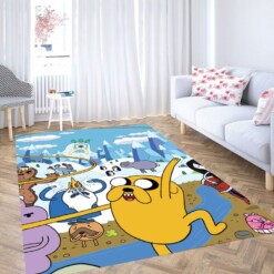 Jake And Another Character Adventure Time Living Room Modern Carpet Rug