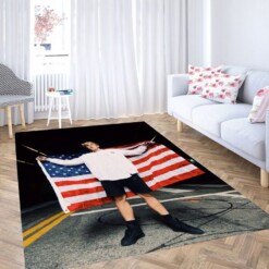 Jake Paul Usa Flag Living Room Modern Carpet Rug