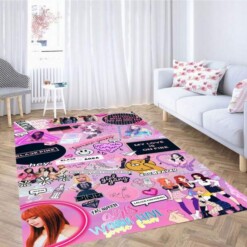 Jisso Black Pink Carpet Rug