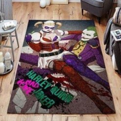 Joker  Harley Quinn Area Rug