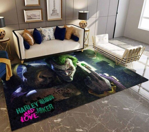 Joker  Harley Quinn Area Rug