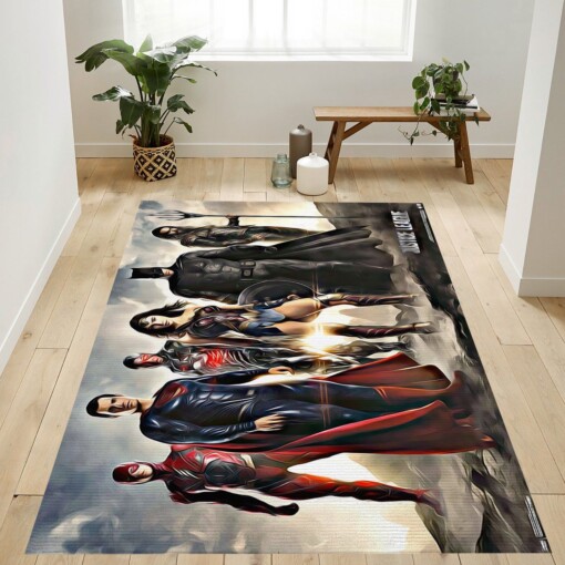 Justice League Characters Rug  Custom Size And Printing