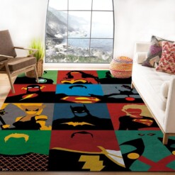 Justice League Minimalist Rug  Custom Size And Printing