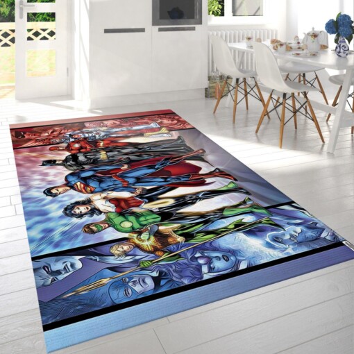 Justice League New Frontier Rug  Custom Size And Printing