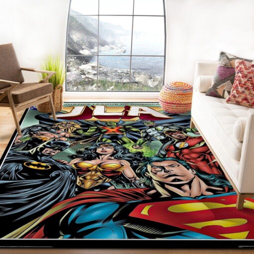 Justice League Of America Rug  Custom Size And Printing