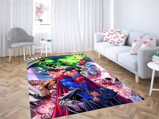 Justice League Power Character Living Room Modern Carpet Rug