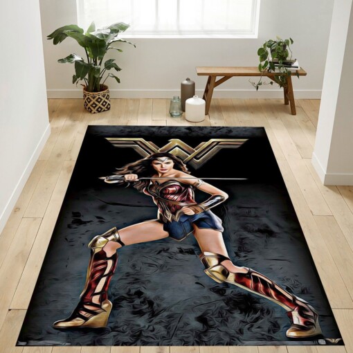 Justice League Wonder Woman Rug  Custom Size And Printing