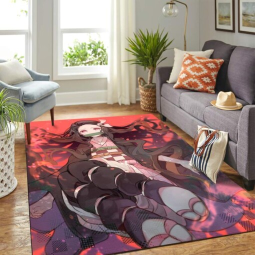 Kamado Nezuko Kimetsu No Yaiba Carpet Floor Area Rug