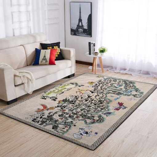 Kanto And Johto Regions Map Pokemon Area Rug