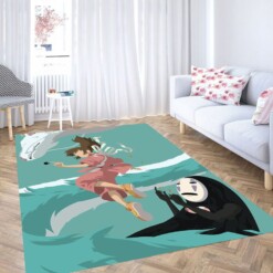 Kaonashi Sen And Haku Living Room Modern Carpet Rug