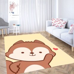 Kawaii Love Cartoon Carpet Rug